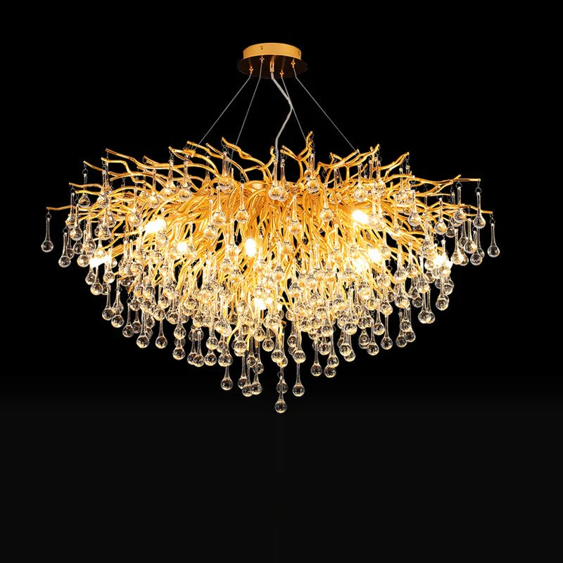 47" Tree Round Crystal Chandelier - Image 1