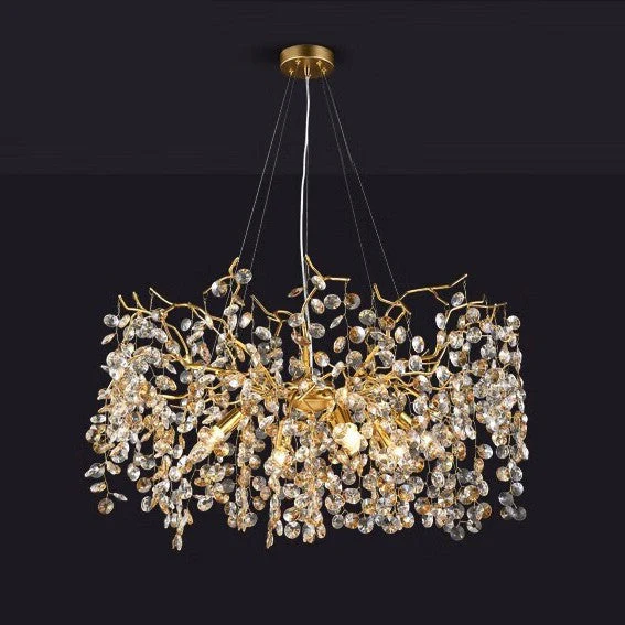 31 inch Tree Branch Chandelier Round Ceiling Light Fixtures for Living Room - Image 1