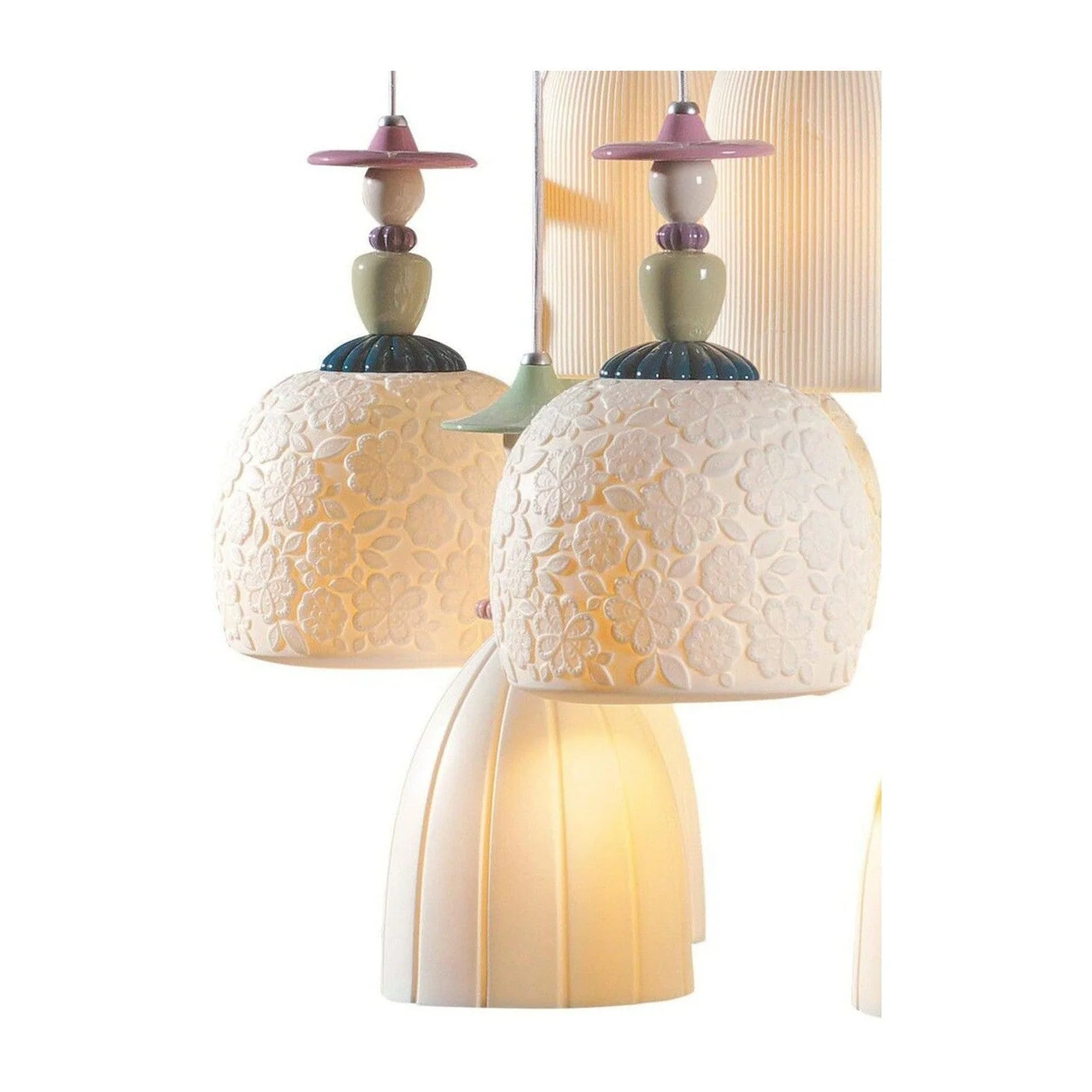 Lladro Mademoiselle 24 Lights Strolling Through Blossoms Chandelier (US) - Image 3