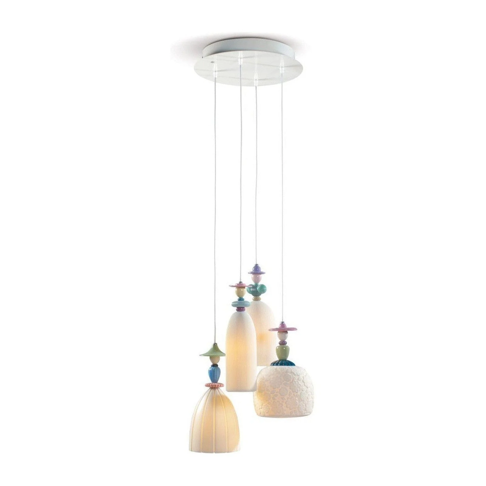 Lladro Mademoiselle 4 Lights Walking On The Beach Ceiling Lamp (US) - Image 1