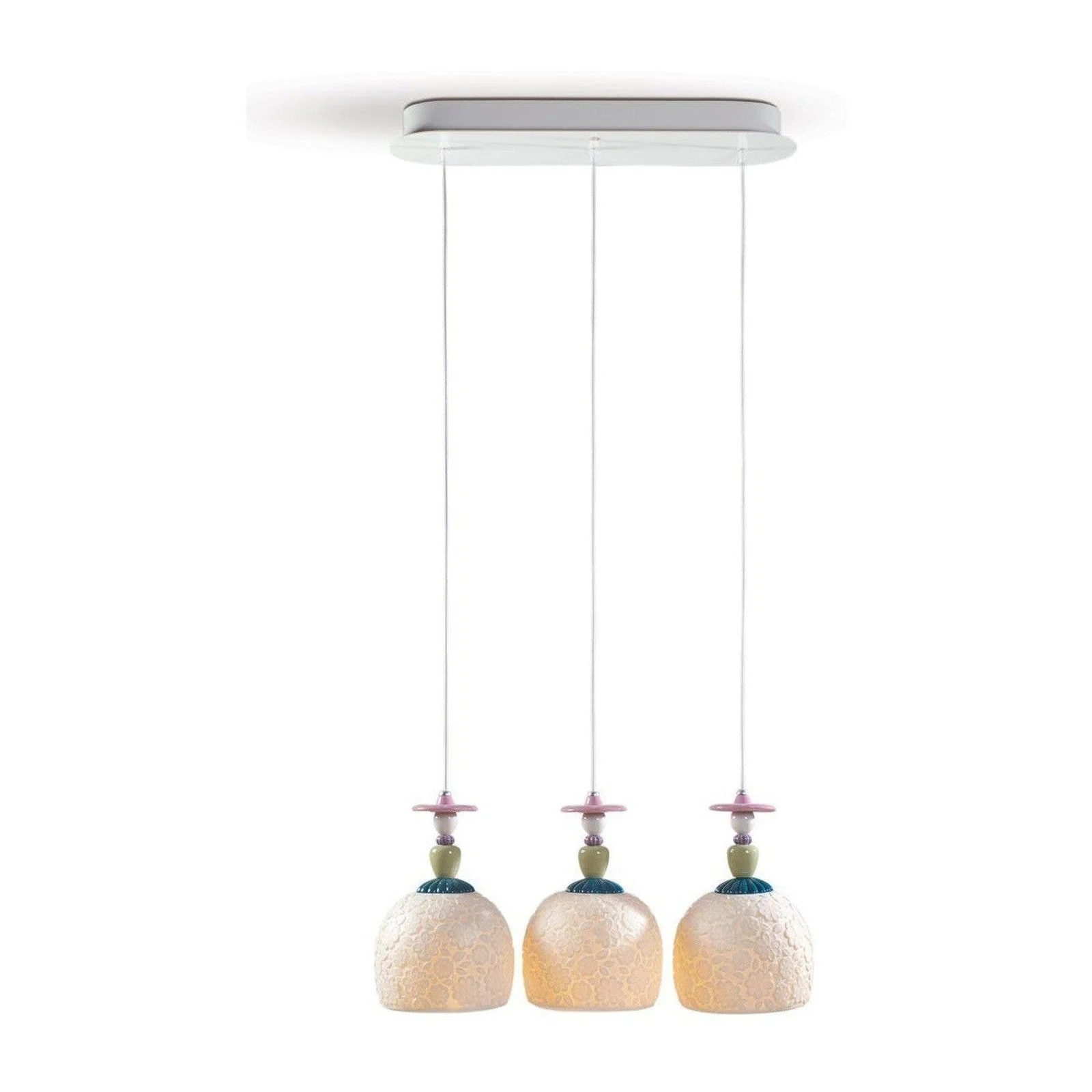 Lladro Mademoiselle Lineal Canopy 3 Lights Gazing At The Ocean Ceiling Lamp (US) - Image 1