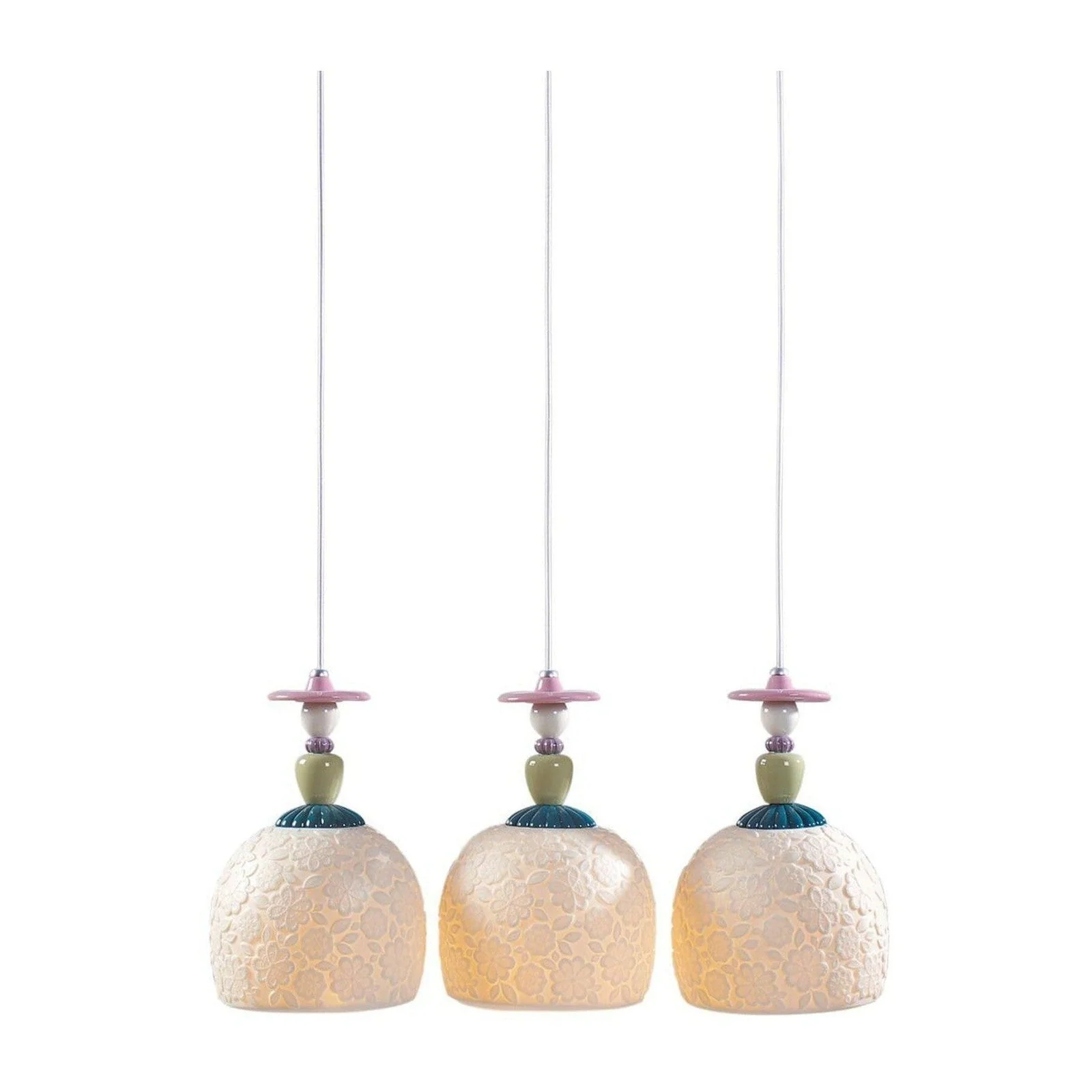 Lladro Mademoiselle Lineal Canopy 3 Lights Gazing At The Ocean Ceiling Lamp (US) - Image 2