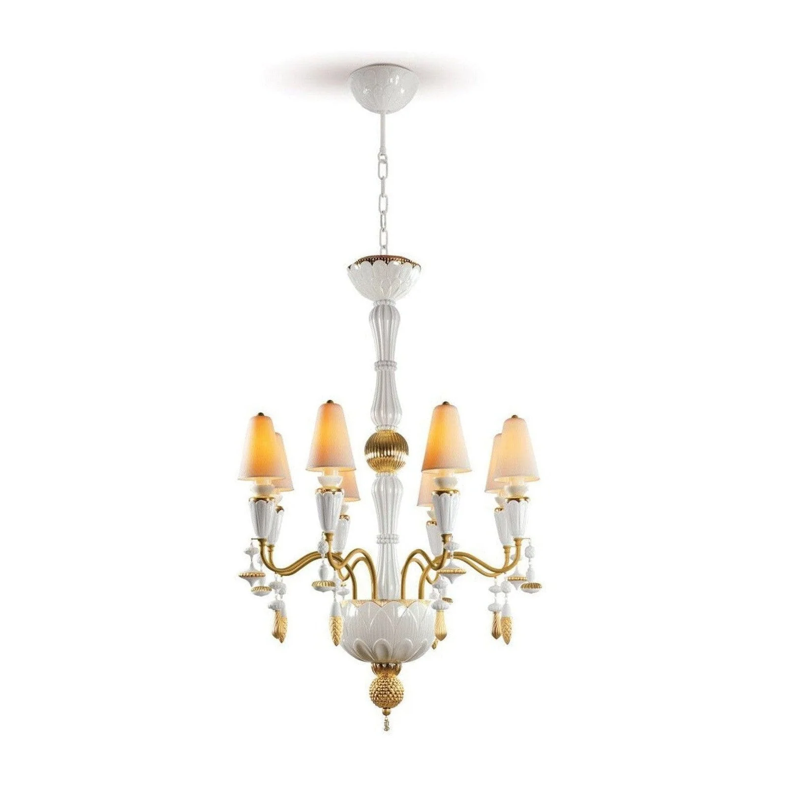 Lladro Ivy and Seed 8 Lights Chandelier Flat Model (US) - Image 3