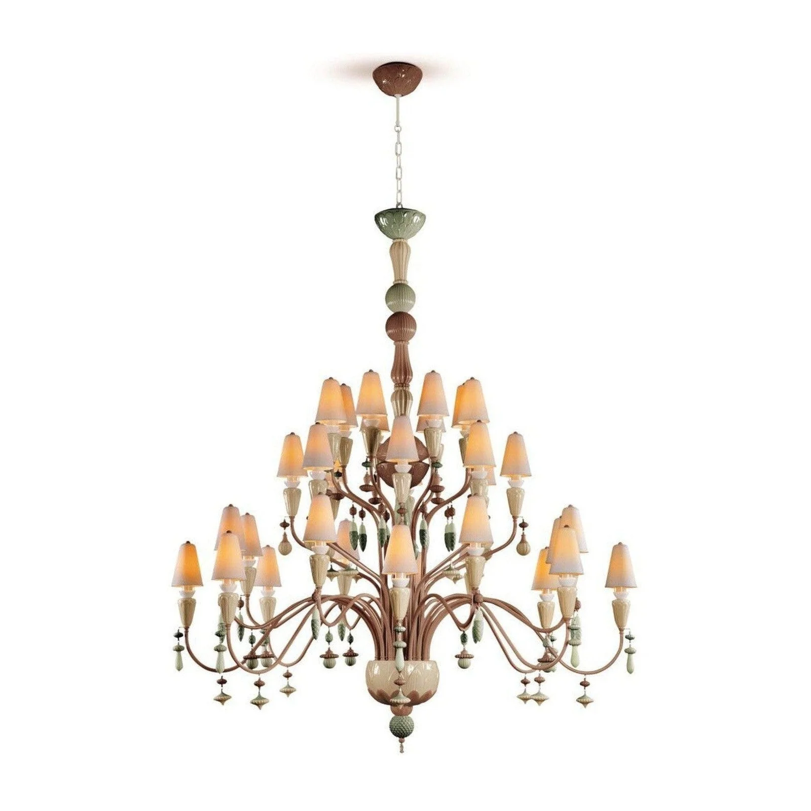 Lladro Ivy and Seed 32 Lights Chandelier Flat Model (US) - Large - Image 1