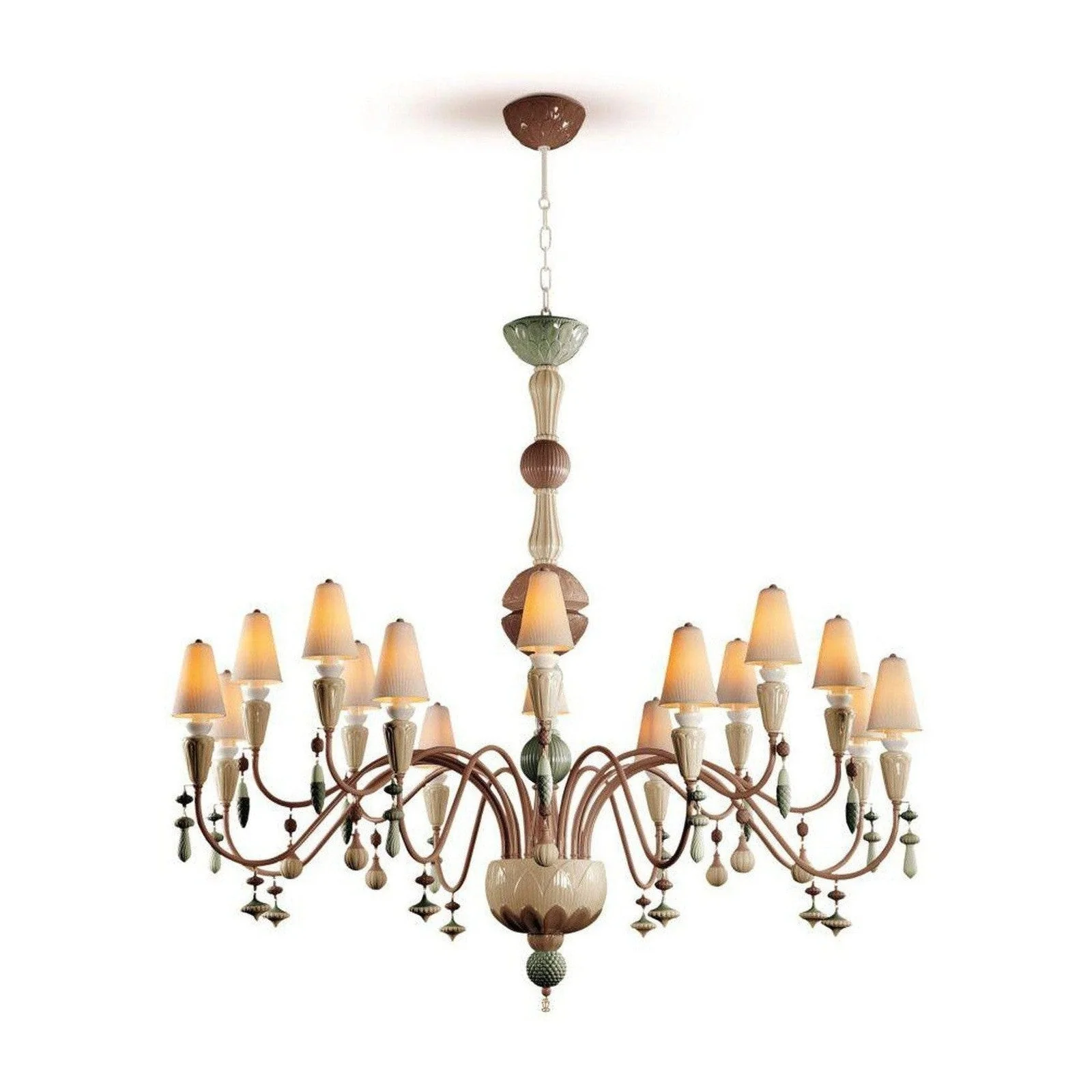 Lladro Ivy and Seed 16 Lights Chandelier Flat Model (US) - Image 1