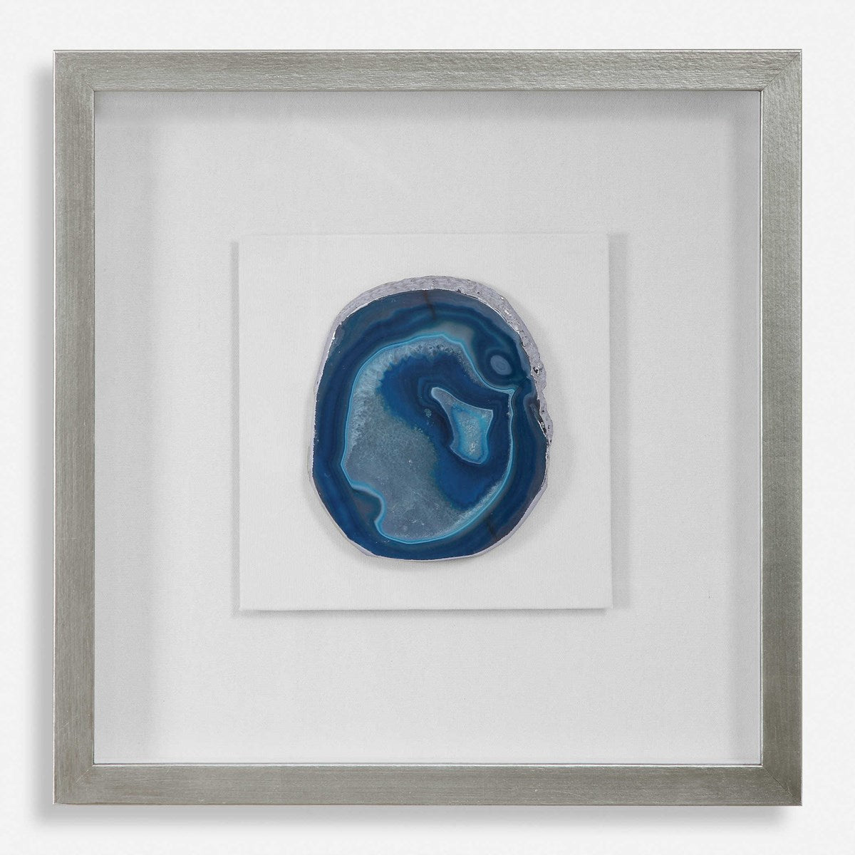 Uttermost Kalia Blue Agate Stone Shadow Box Frame - Image 1