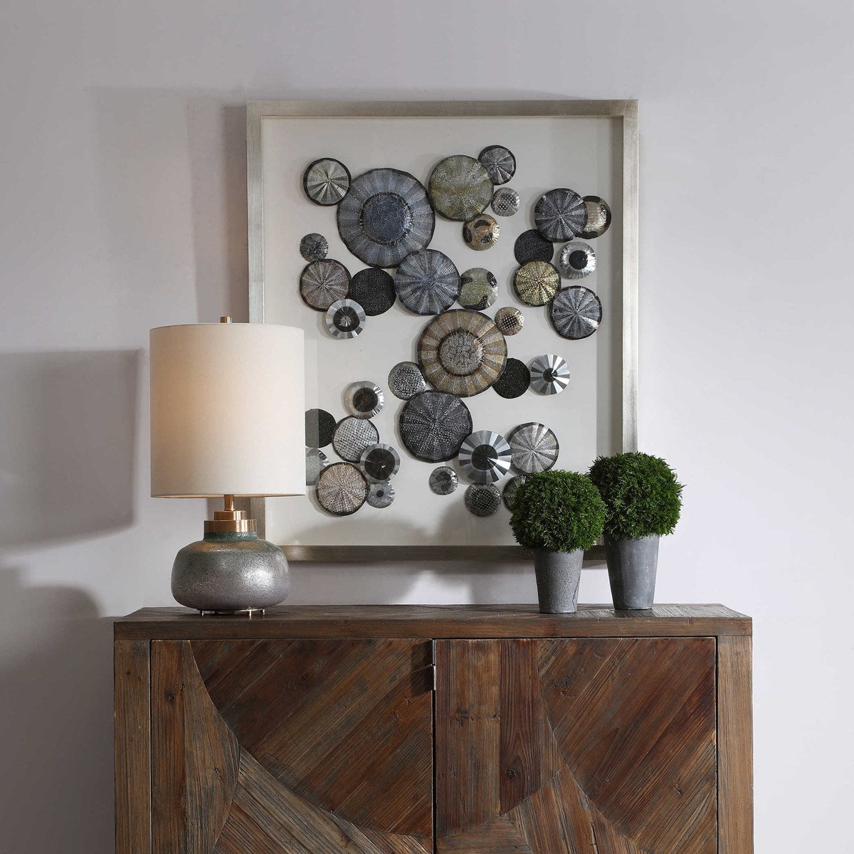 Uttermost Omala Abstact Iron Discs Shadow Box Frame - Image 2