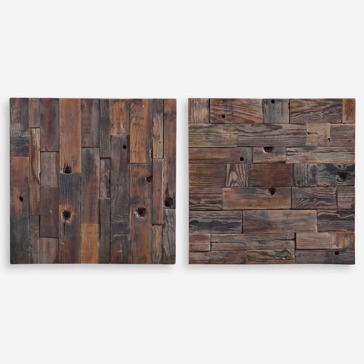 Uttermost Astern Set of 2 Reclaimed Wood Wall Decor - Image 2