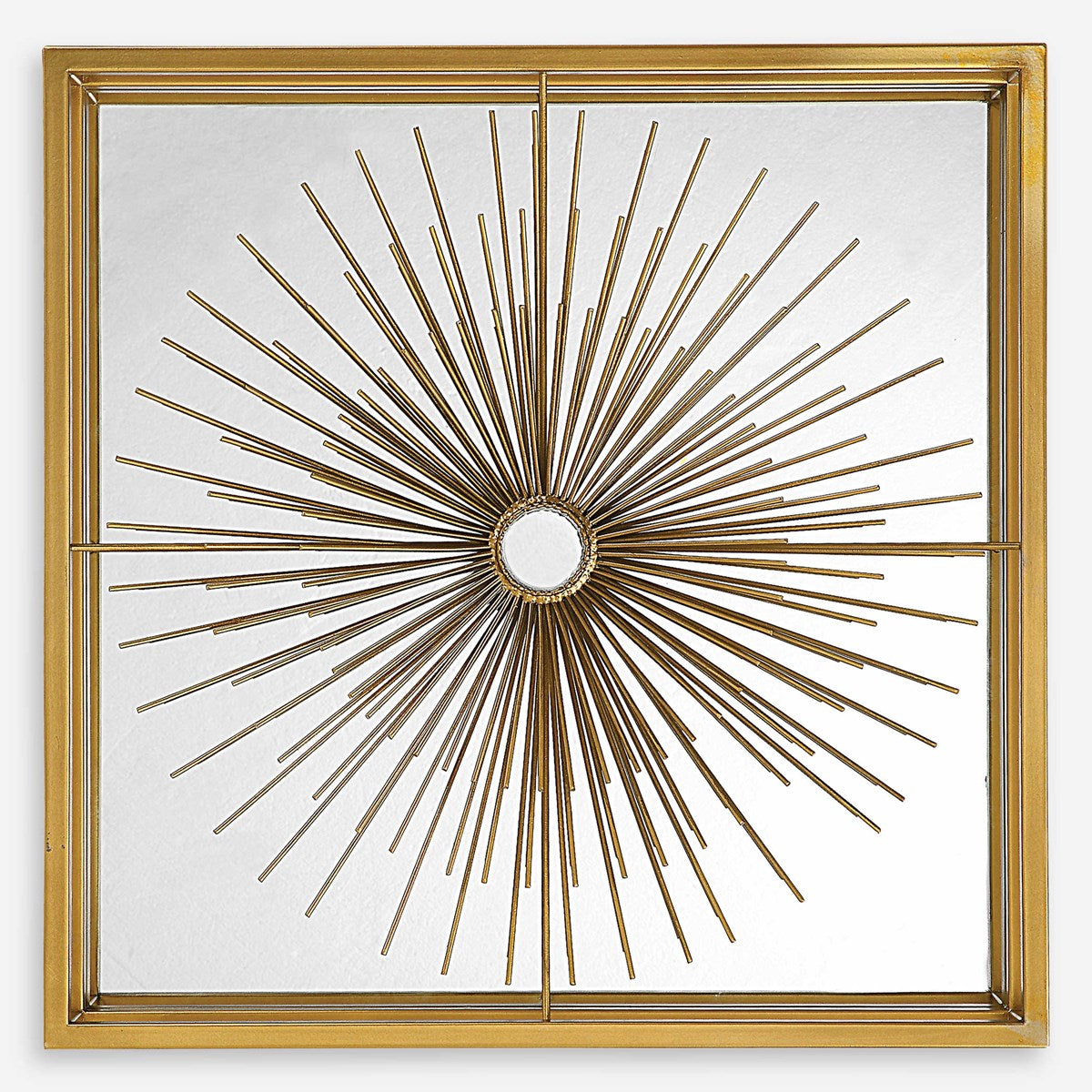Uttermost Starlight Antiqued Brass Mirrored Wall Decor - Image 2