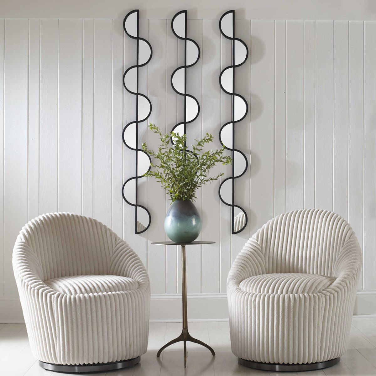 Uttermost Wisp Set of 3 Modern Mirrored Wall Decor - Image 2