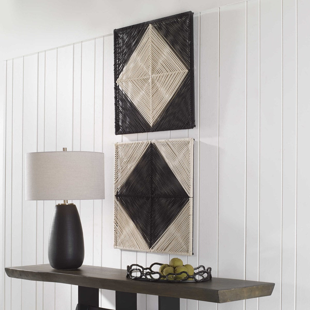 Uttermost Seeing Double Black and White Set of 2 Wall Squares - Image 3