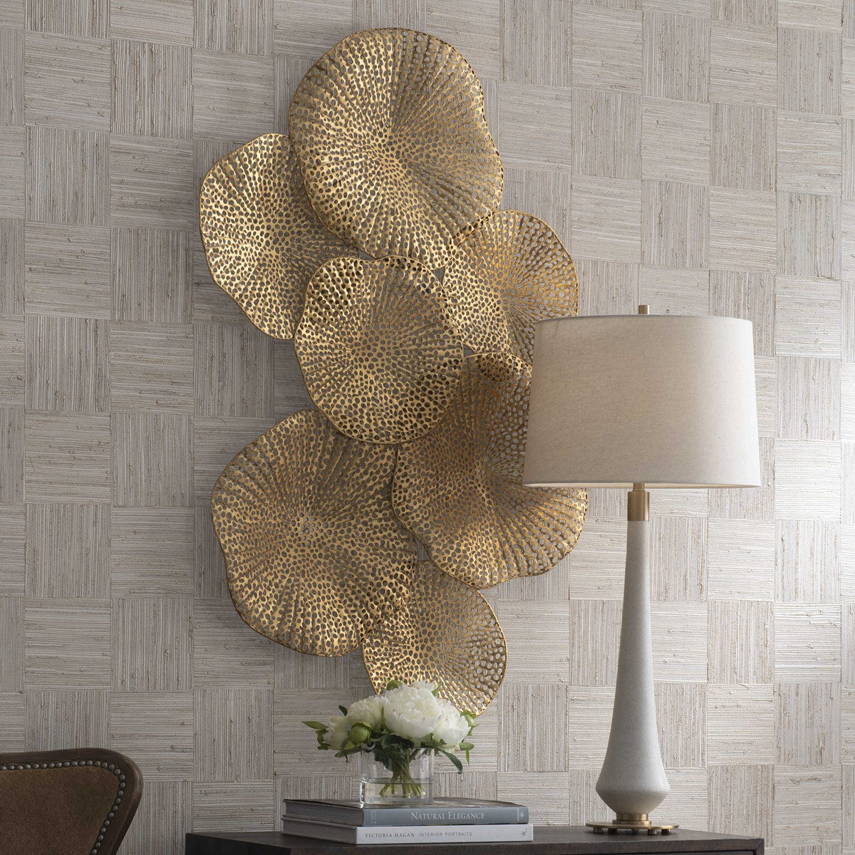 Uttermost Ripley Antiqued Gold Metal Wall Art - Image 3