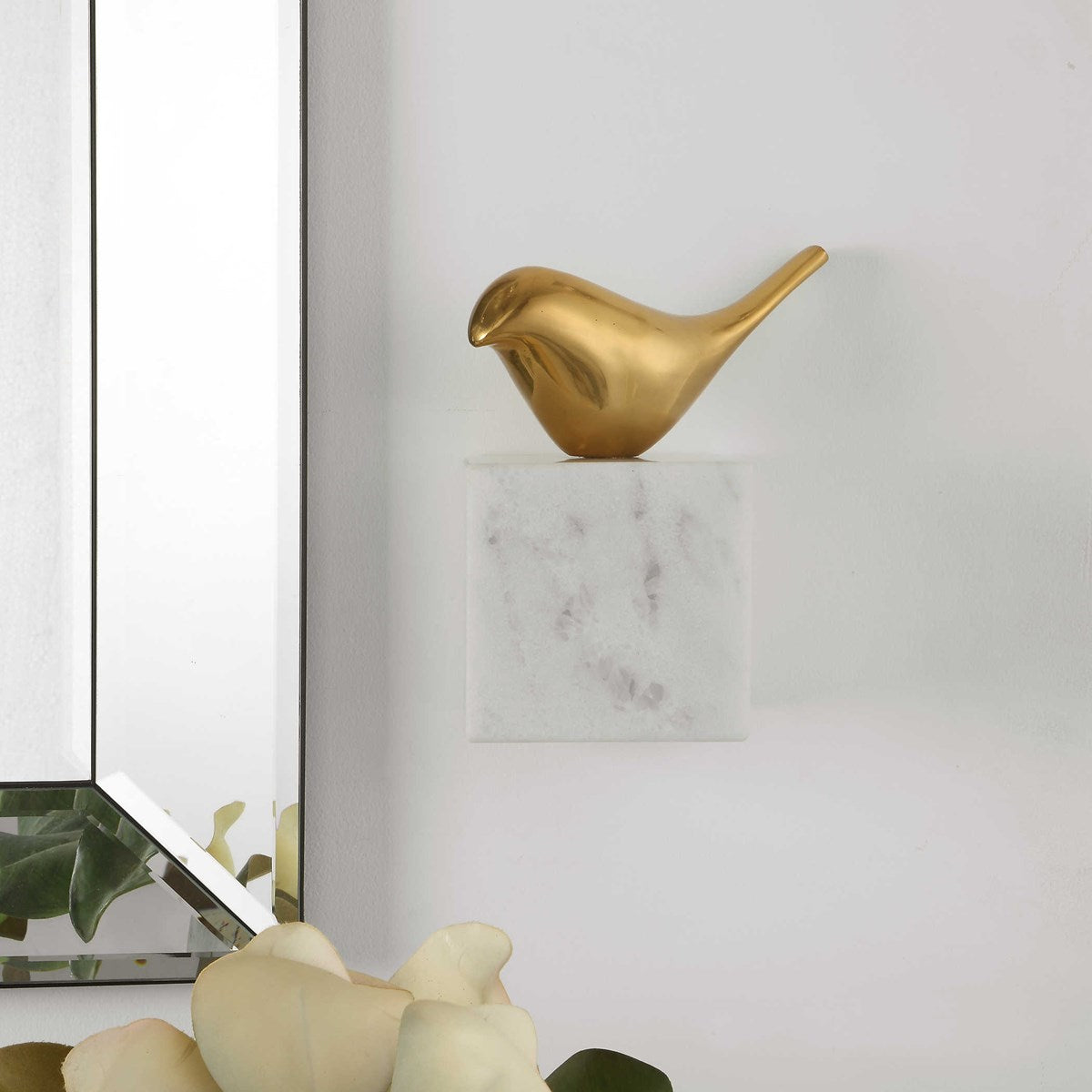 Uttermost Flying Solo Floating Bird on White Marble Wall Decor - Image 3