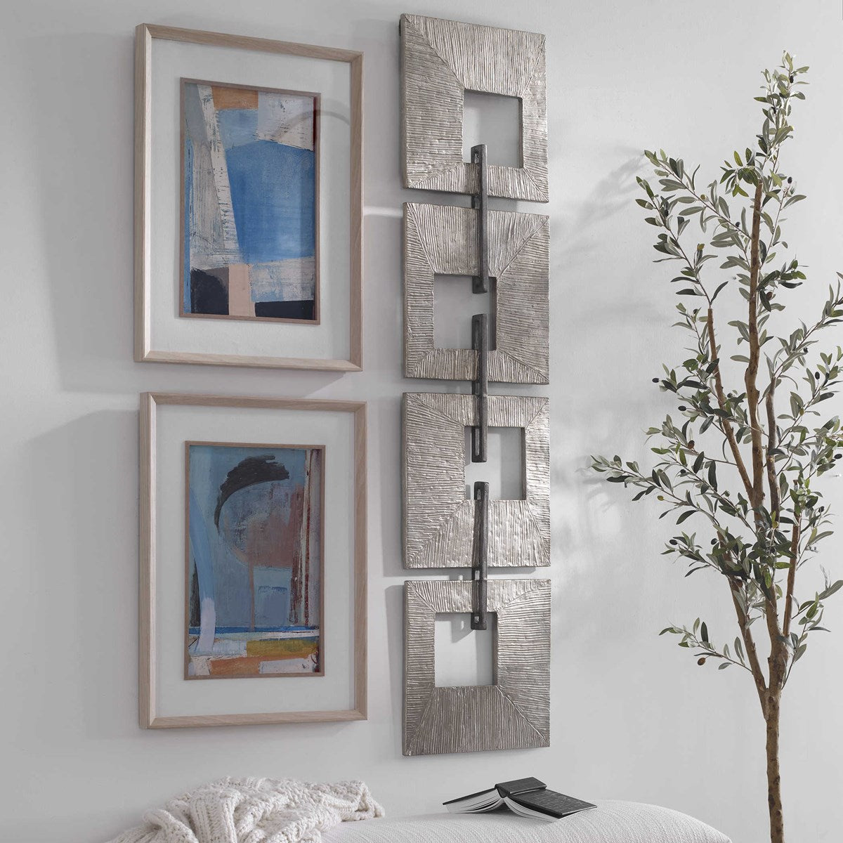 Uttermost Linked Aged Silver Metal Wall Decor - Image 3