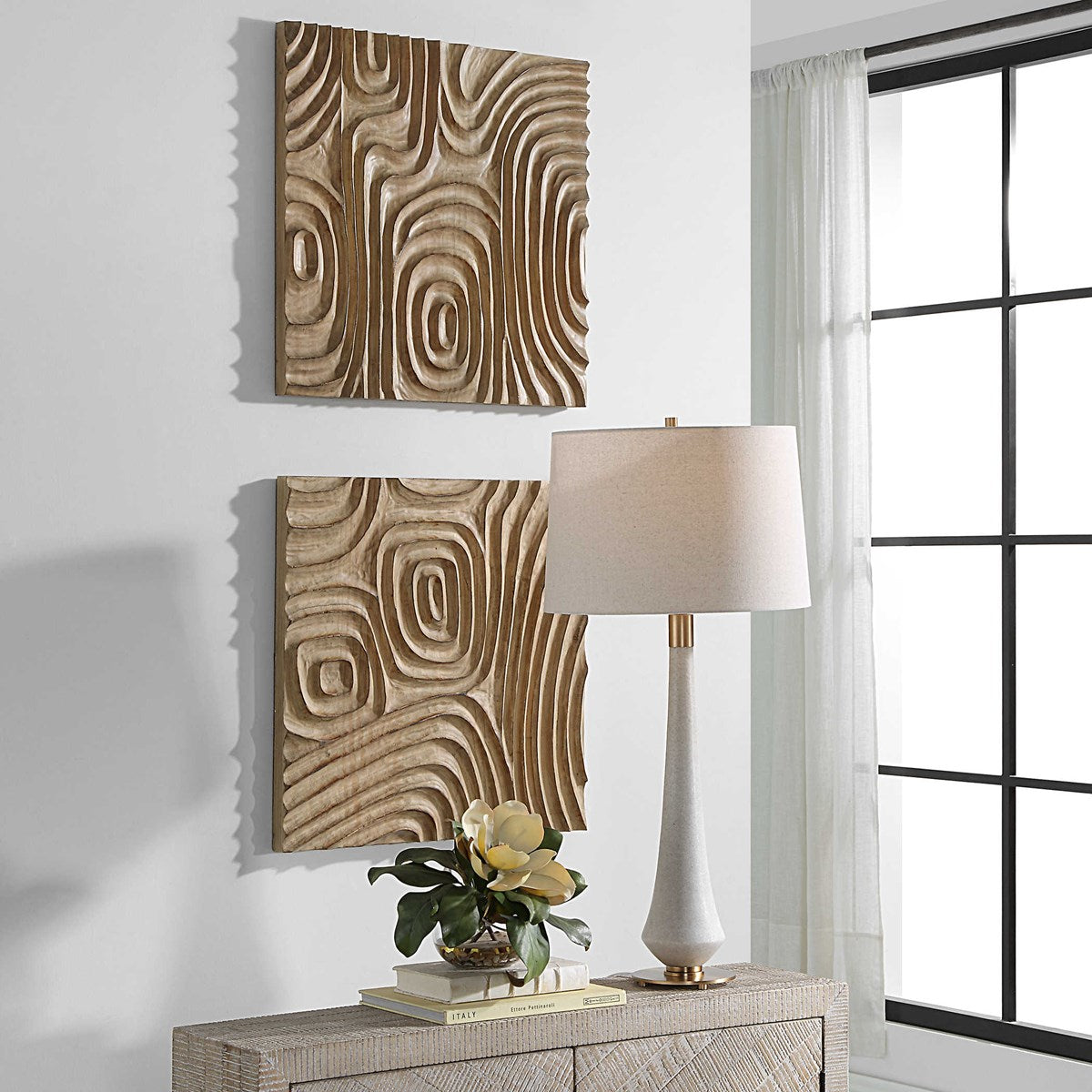 Uttermost Channels Set of 2 Wood Wall Decor - Image 3