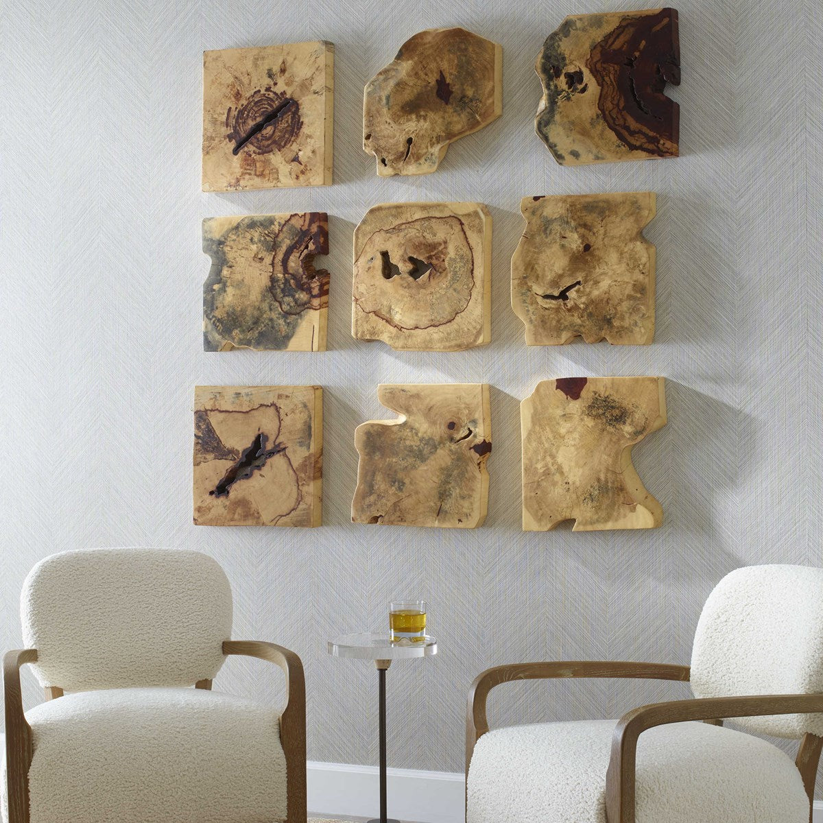 Uttermost Bahati Natural Tamarind Set of 9 Wood Wall Decor - Image 3