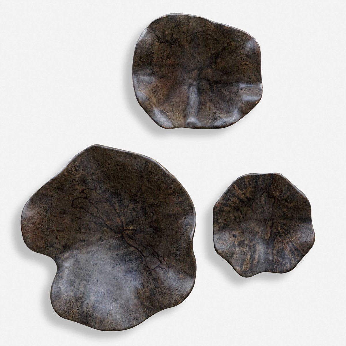Uttermost Teo Mocha Tamarind Set of 3 Wood Wall Decor - Image 2