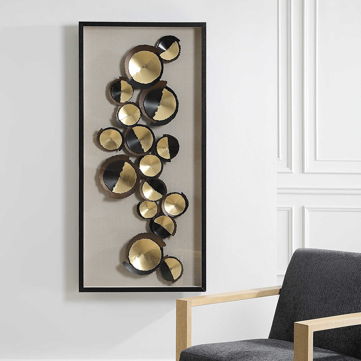 Uttermost Golden Hour Iron Discs Shadow Box Frame - Image 3