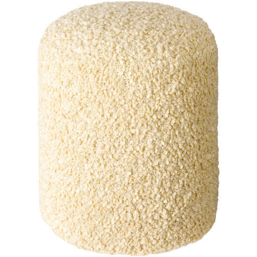 Surya Mohave Modern Ivory Bouclé Round Pouf Ottoman MHPF-003 - Image 1