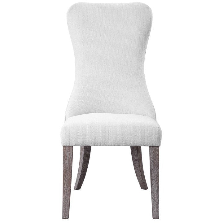 Uttermost Caledonia Off White Performance Fabric Armless Accent Chair - Image 3