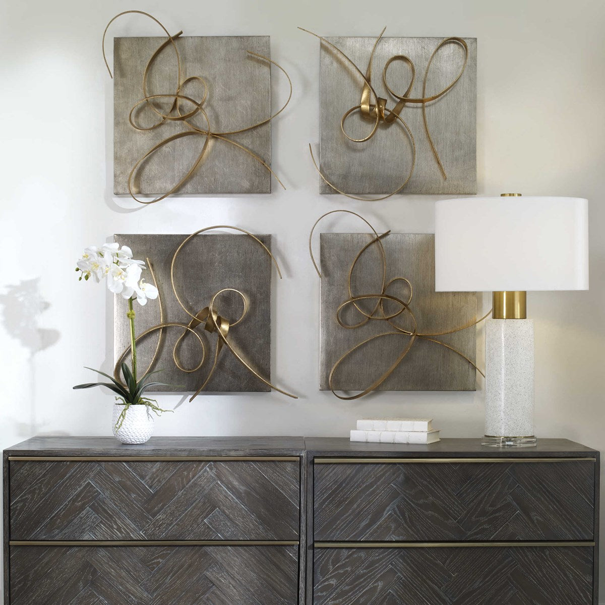 Uttermost Harmony Gold Leaf Set of 2 Metal Wall Decor - Image 2