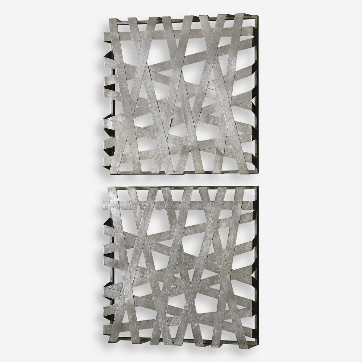 Uttermost Alita Silver Leaf Set of 2 Metal Wall Decor Art - Image 2