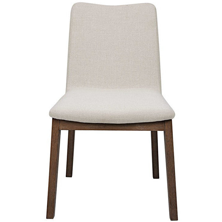 Uttermost Delano Off White Performance Fabric Walnut Finish Wood Dining Chair Set of 2 - Image 2