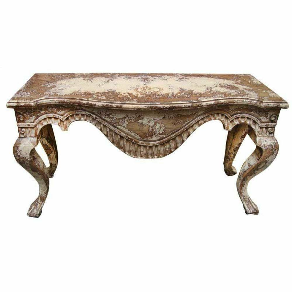 Casa Bonita Peruvian Hand-Painted Carved Wood Dynasty Console Table - Image 1