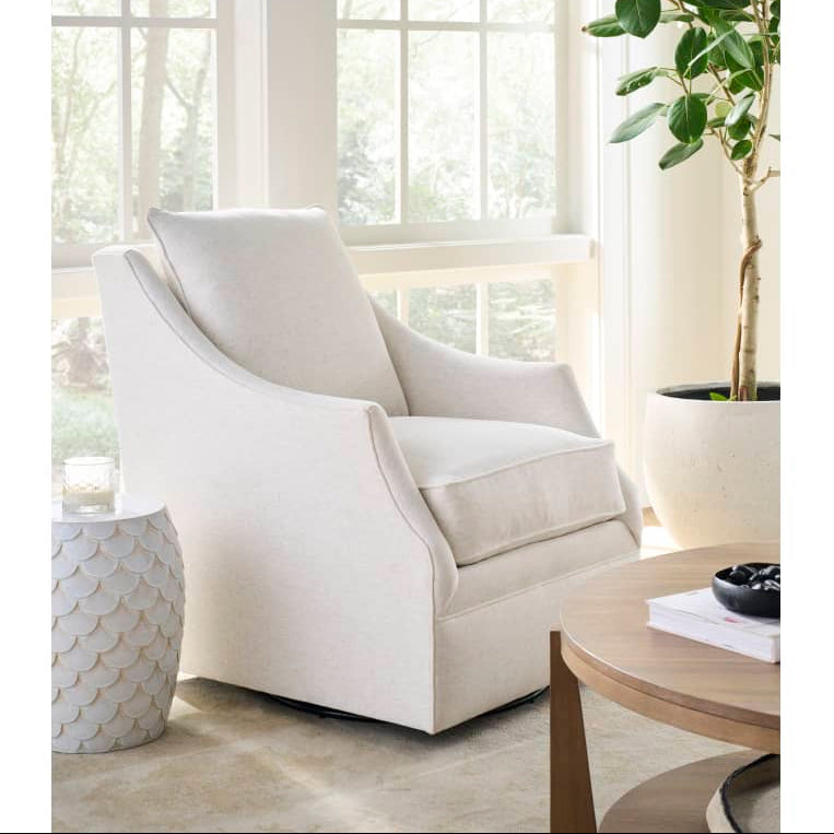 Rowe Furniture Kori Upholstered Swivel Chair ~ Available In Swivel Glider and to Custom Order In All Fabrics - Image 1