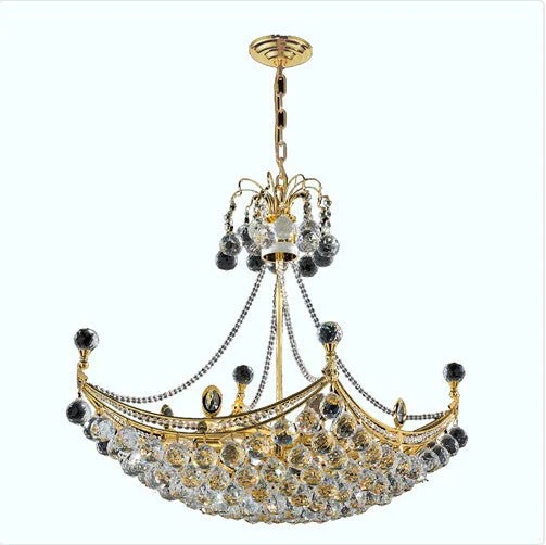 Eight-Light GoldFinish with Clear-Crystals Chandelier - Image 1