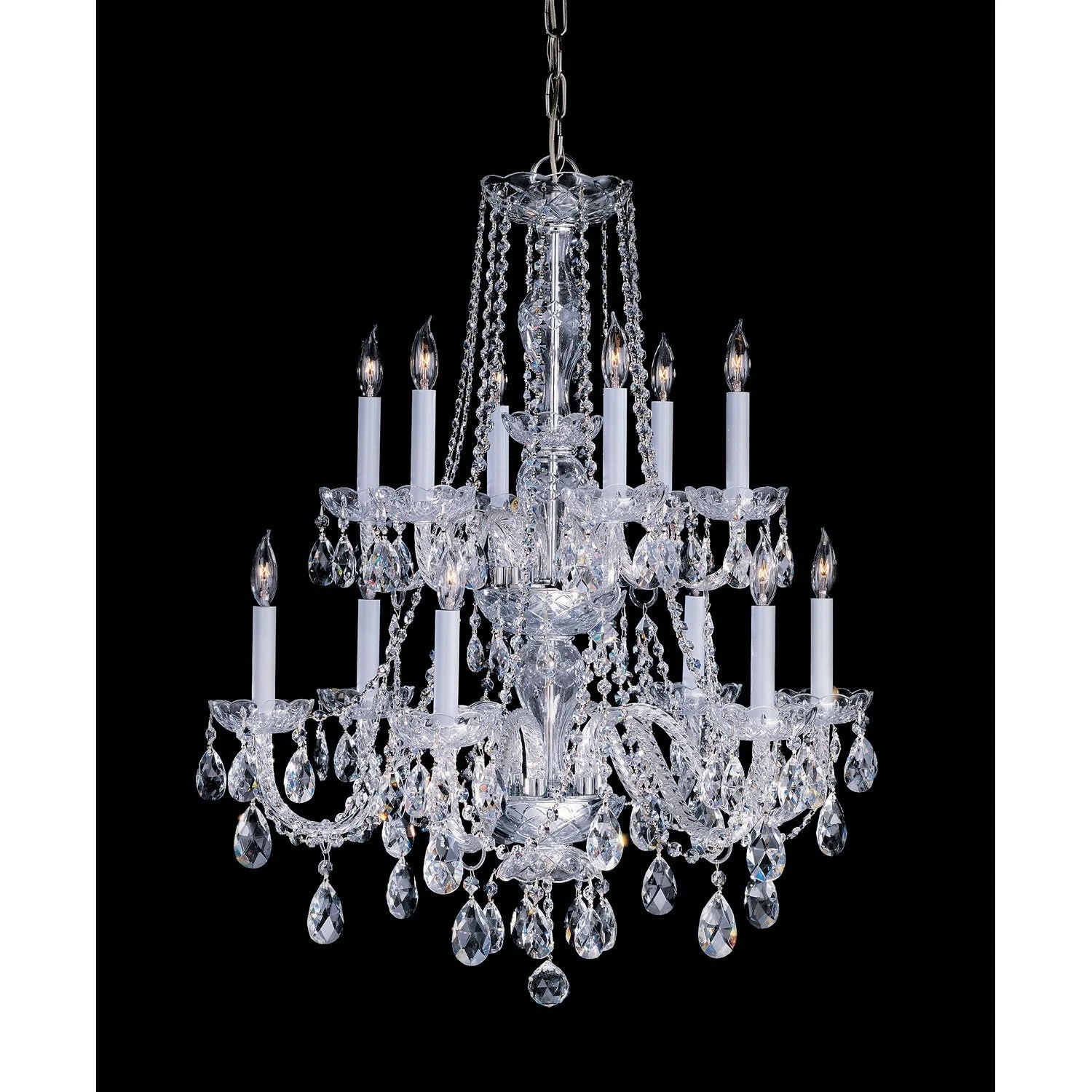 Spectra Crystal Polished Brass Six-Light Chandelier - Image 1