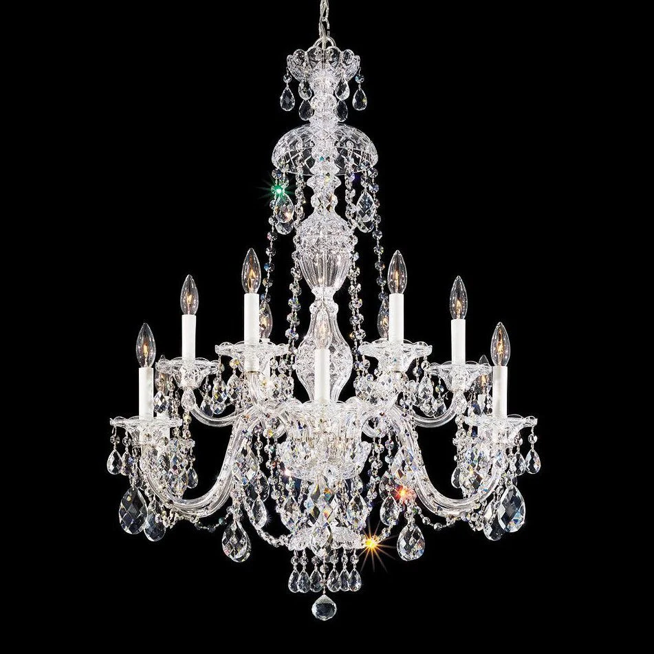 Polished chrome 12 Light Bohemian crystal Chandelier - Image 1