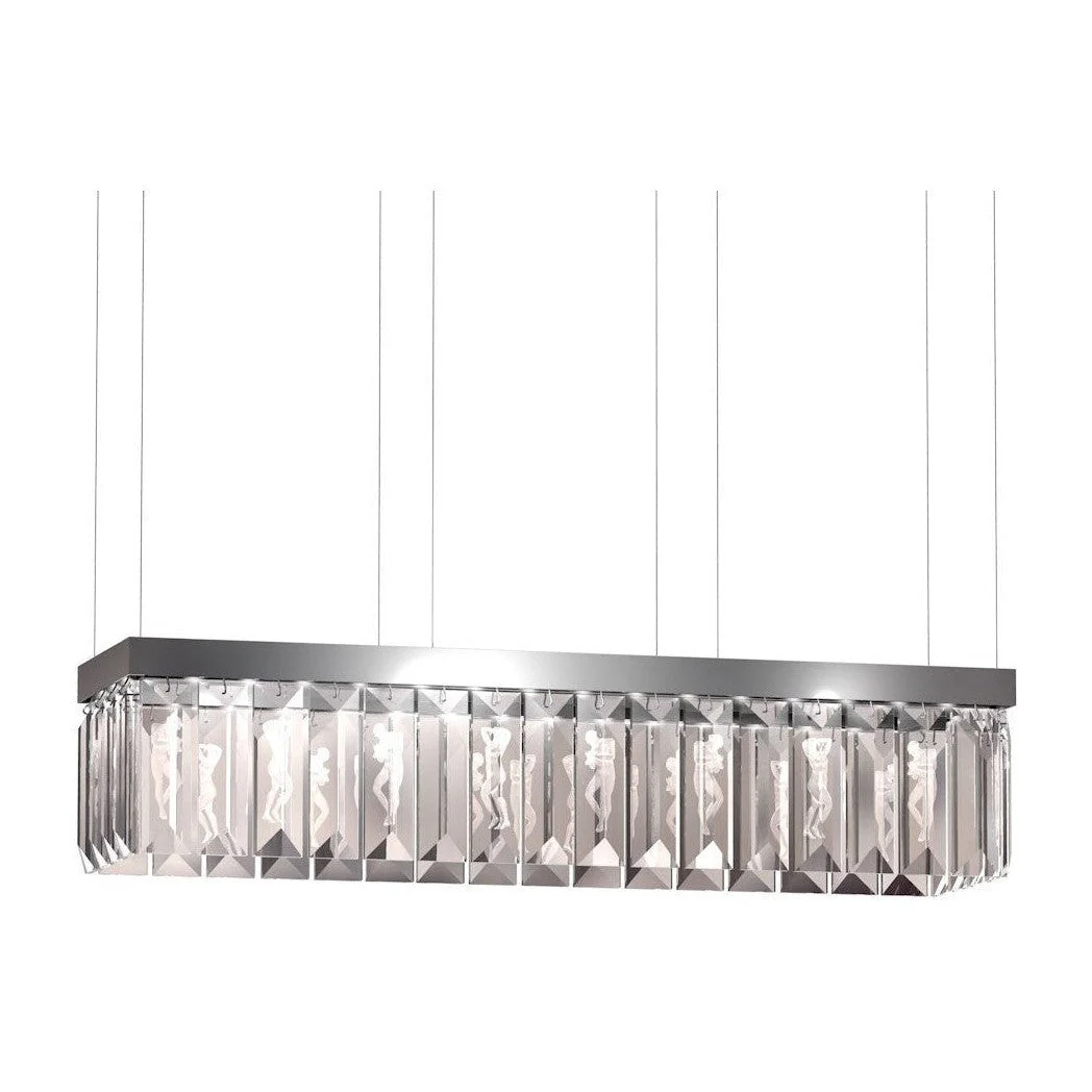 Lalique Serene 40 Prisms Chandelier Rectangular - Image 1