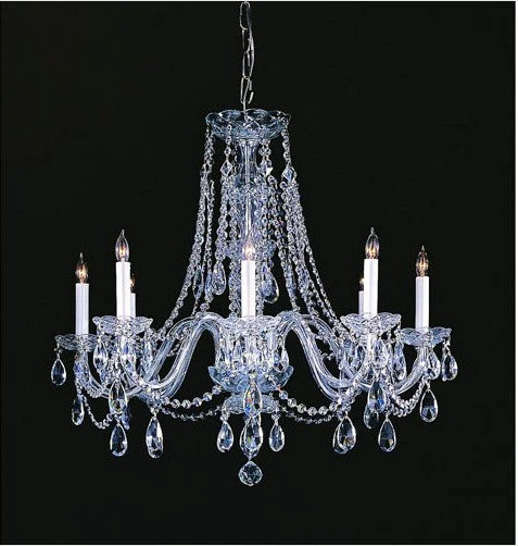 Eight-Light Crystal Chandelier - Image 1