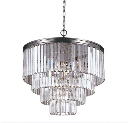 Six-Light Chandelier withPrismatic Glass Crystal - Image 1