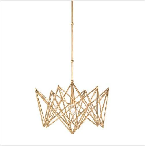 Gold One-Light Chandelier - Image 1