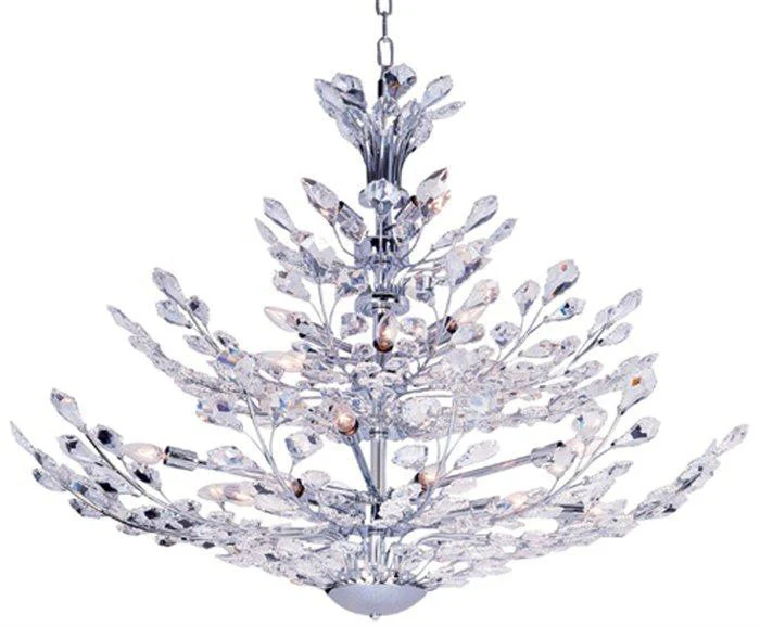 23 lights polished chrome Contemporary Crystal Chandelier - Image 1