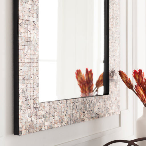 Surya Wall Decor & Mirrors Whitaker Modern Wall Mirror Finish Gray Mother of Pearl  WTK-7200 - Image 3