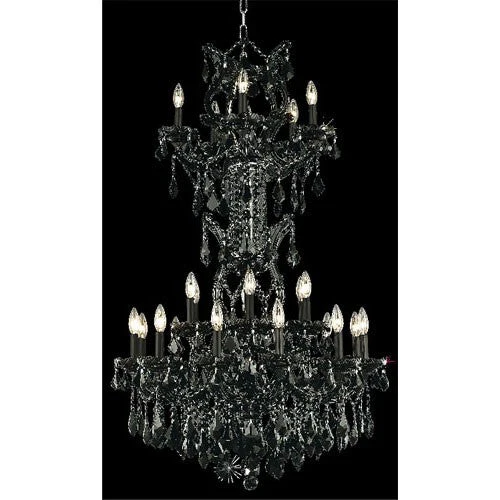 Maria Theresa Black Thirty-Four Light Chandelier with Jet/Black Royal Cut Crystals - Image 1