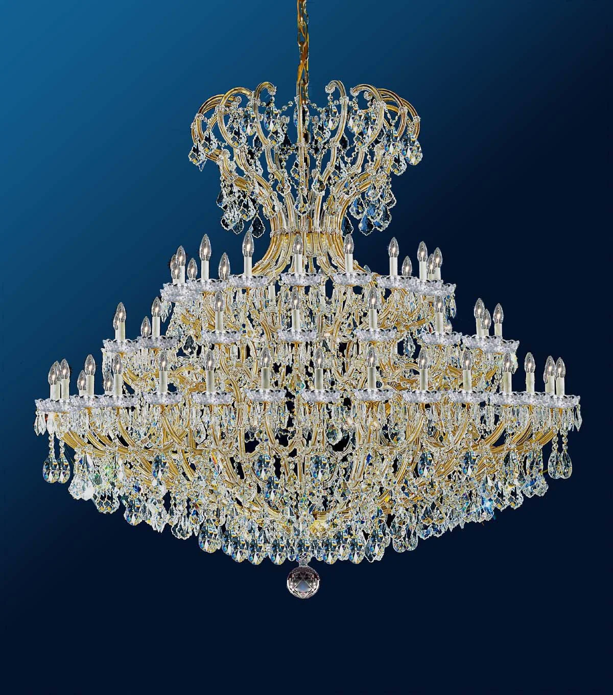72 Light Maria Theresa large crystal chandelier dressed with clear crystals - Image 1