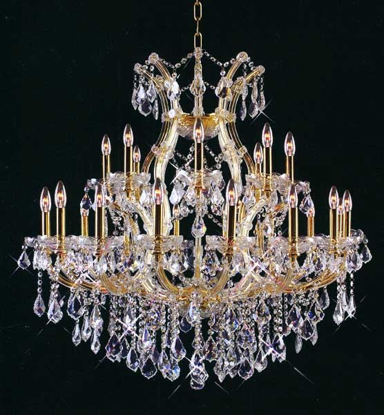 Maria Theresa chandelier dressed with fantastic crystal in gold plated finish - Image 1