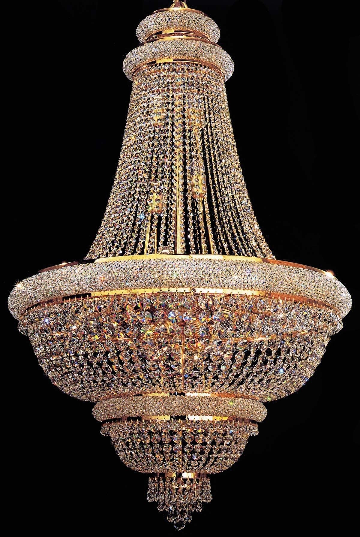 crystal chandelier in 24K gold finish - Image 1