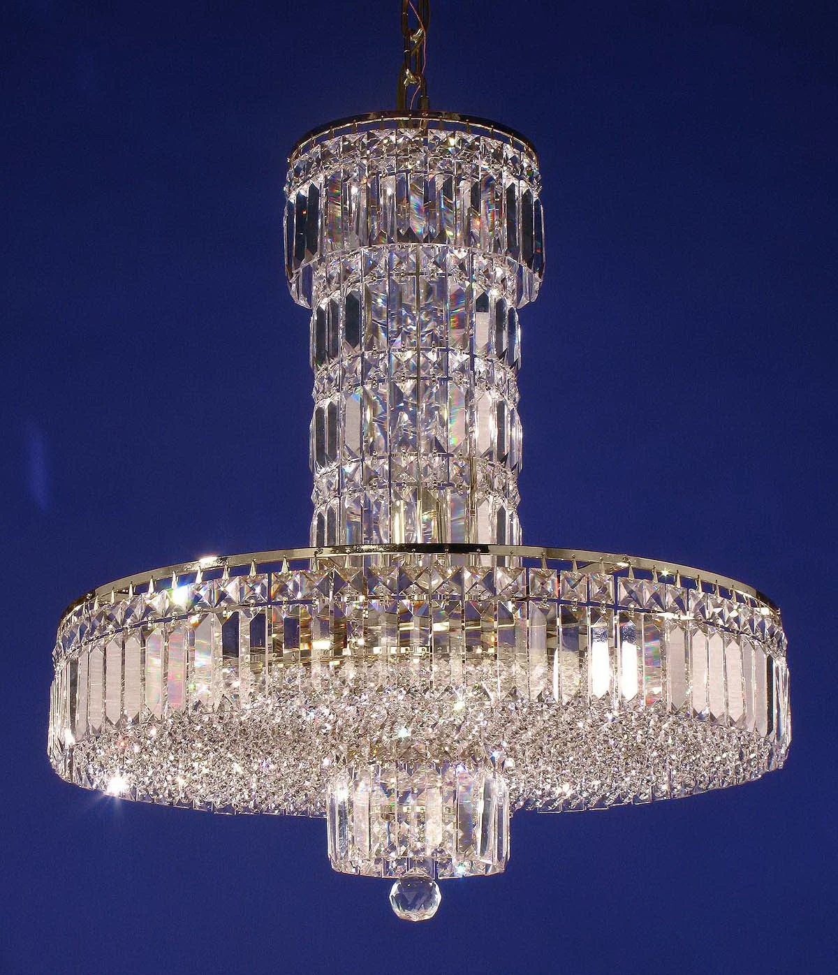 14 lights crystal chandelier in polished chrome finish - Image 1