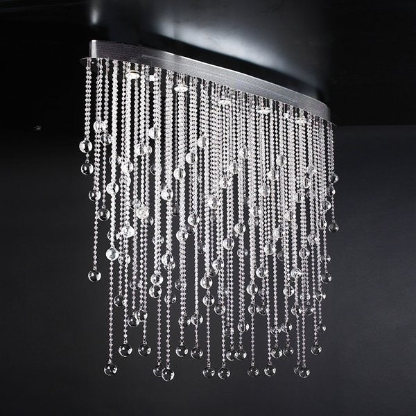 Contemporary Crystal Chandelier in polished chrome finish - Image 1