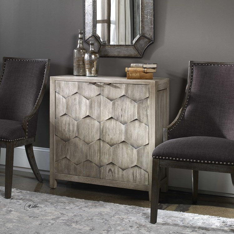 Uttermost Catori Smoked Ivory 2 Door Cabinet