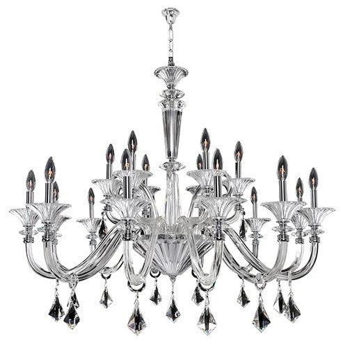 Chrome 18-Light 43-Inch Wide Chandelier - Image 1