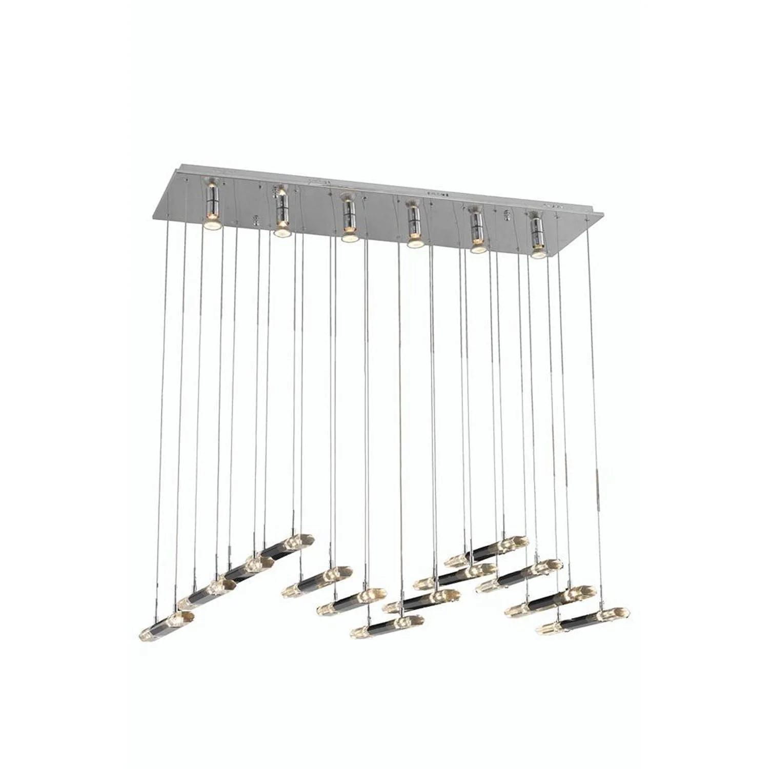 Alpha Chrome 26-Light Chandelier with Elegant Cut Crystal - Image 1