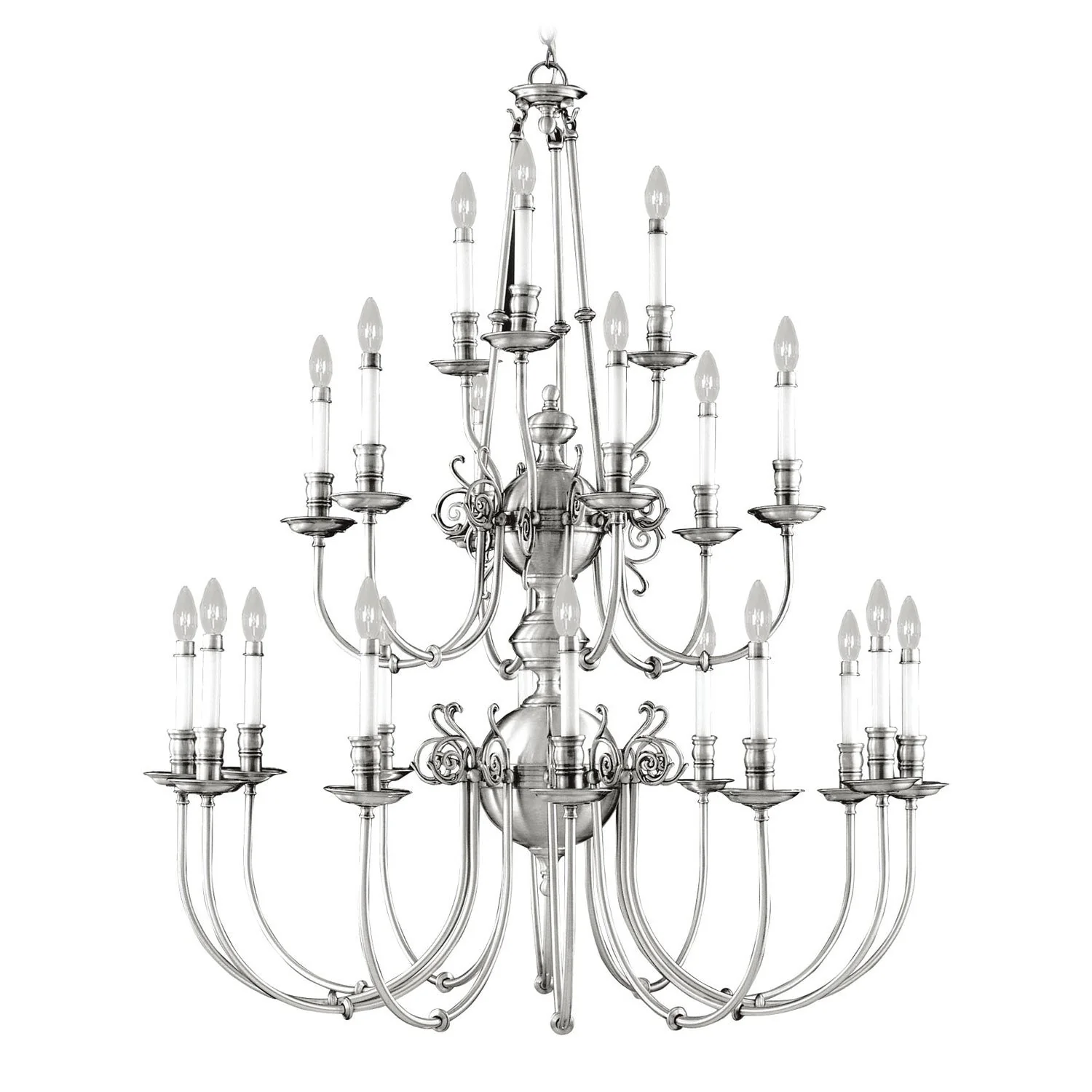 Kensington Twenty-One Light Brushed Nickel Chandelier - Image 1