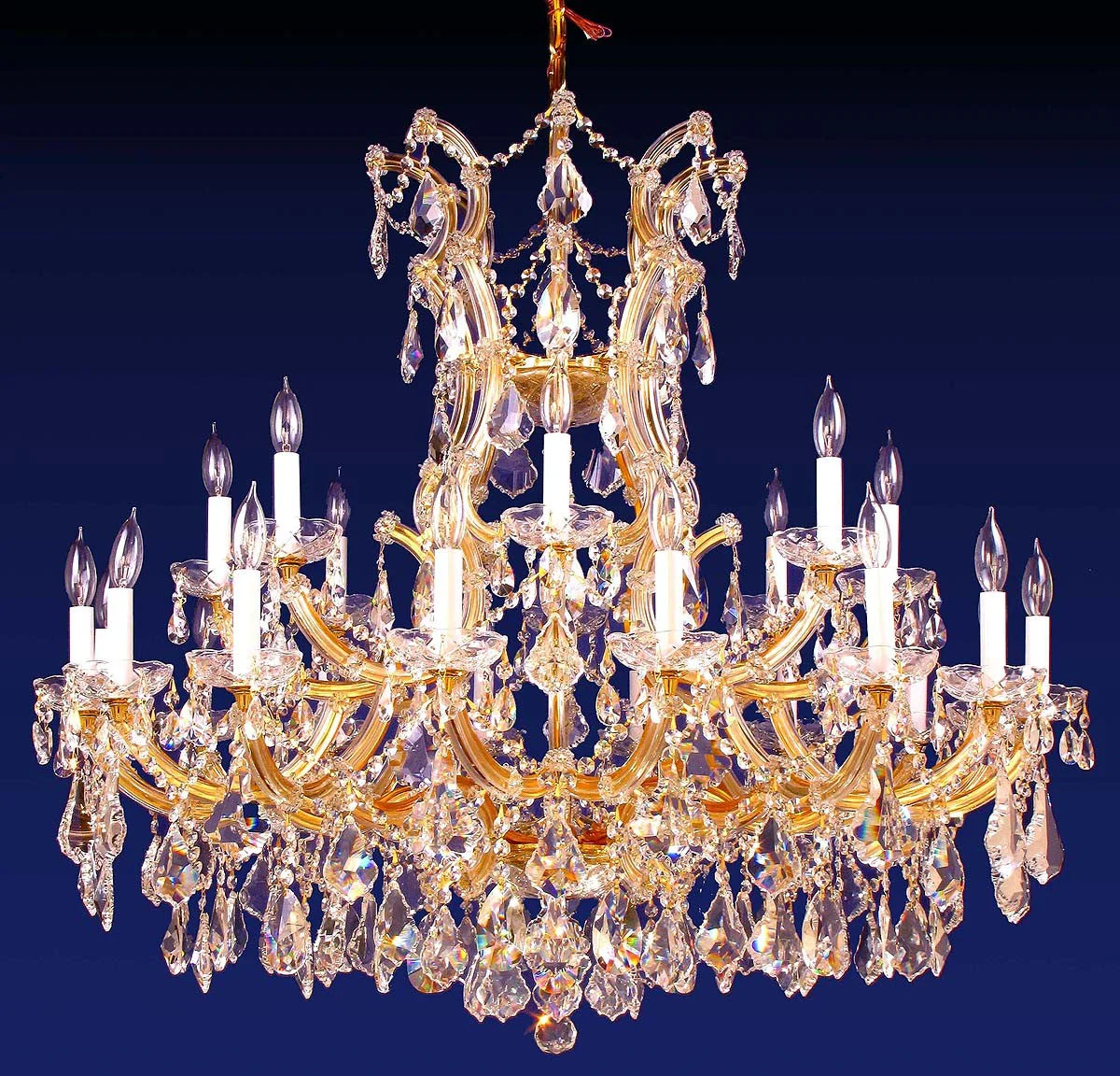 25 Light Maria Theresa crystal chandelier dressed with clear crystals - Image 1