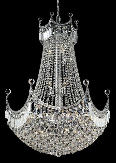 24 Lights chrome plated crystal chandelier - Image 1